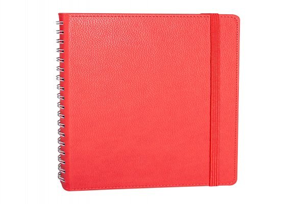 SÖĞÜTÖZÜ KIRMIZI SPİRALLİ TARİHSİZ DEFTER (17X24 CM)