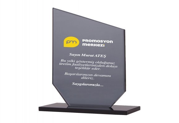 KAŞGAR SİYAH KRİSTAL PLAKET