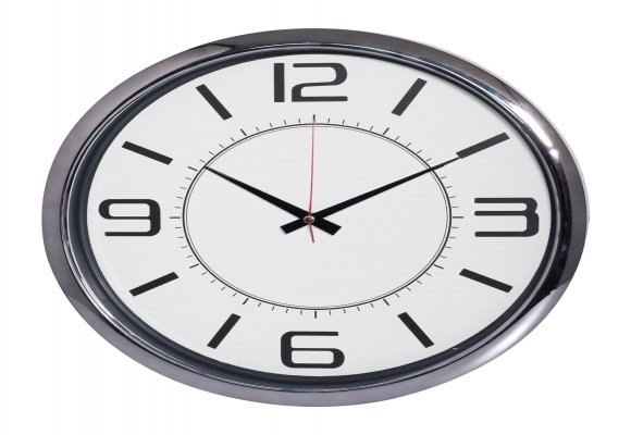 HELLEN404 BEYAZ-FÜME METALİZE ÇERÇEVE DUVAR SAATİ (420MM)