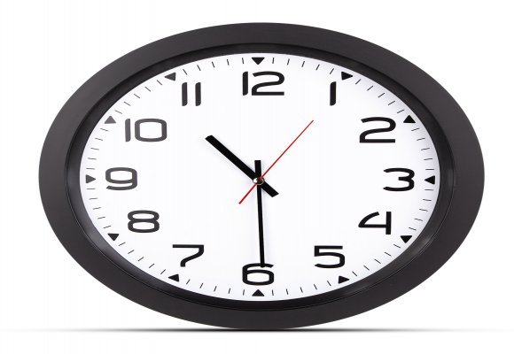 HERA SİYAH PLASTİK KASA DUVAR SAATİ (350MM)