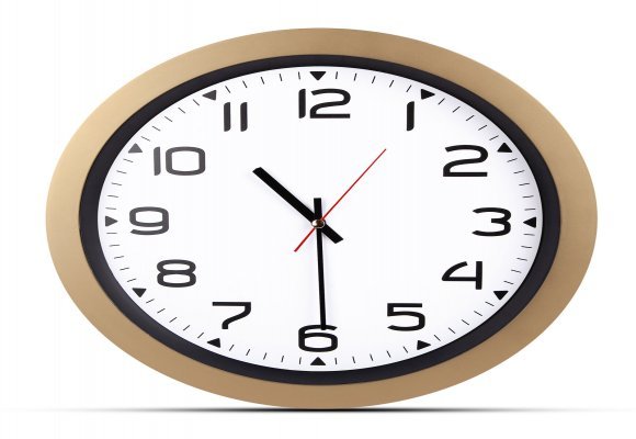 HERA ALTIN-BEYAZ PLASTİK KASA DUVAR SAATİ (350MM)