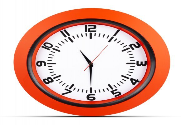 UMAY TURUNCU PLASTİK KASA DUVAR SAATİ (350 MM)