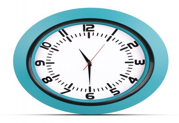 UMAY TURKUAZ PLASTİK KASA DUVAR SAATİ (350 MM)