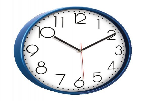 PAN164 MAVİ PLASTİK ÇERÇEVE DUVAR SAATİ (380 MM)