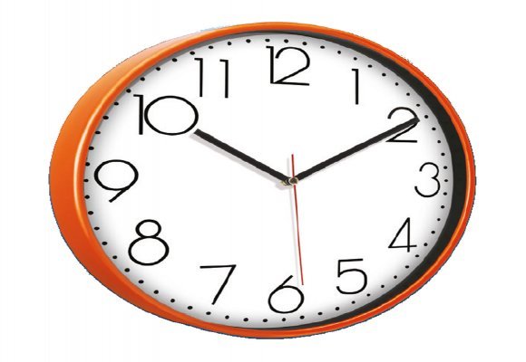 PAN164 TURUNCU PLASTİK ÇERÇEVE DUVAR SAATİ (380 MM)