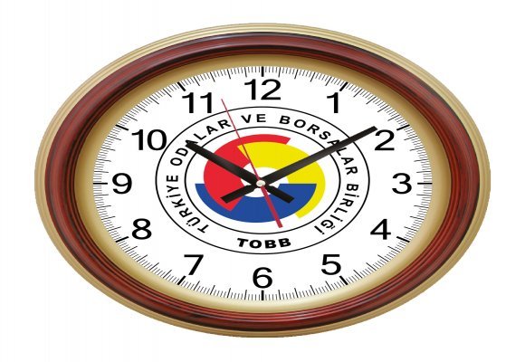 SEDNA526 AHŞAP-ALTIN BRİSTOL KADRAN DUVAR SAATİ (480 MM)