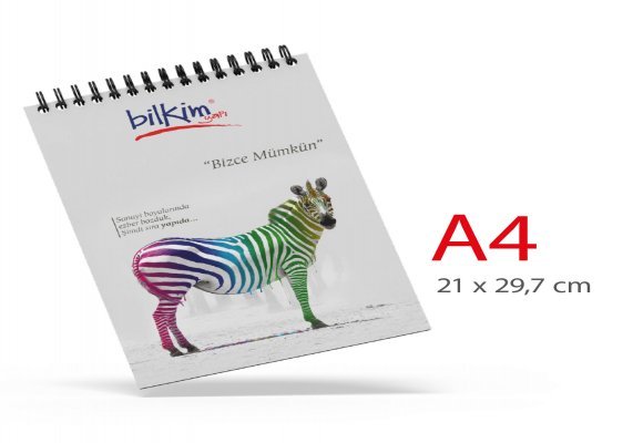 ALA-51 A4 KARTON KAPAKLI SPİRALLİ BLOKNOT